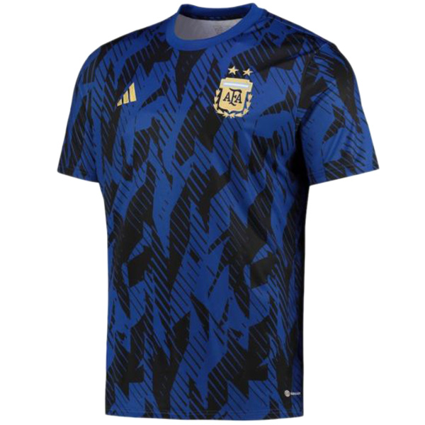 Argentina divisa da calcio da allenamento pre-partita divisa da calcio da uomo maglia sportiva blu scuro coppa del mondo 2022